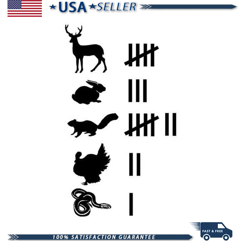 Road Kill Animal Hit Tally Decal Sticker - Peel and Stick, UV/Water Resistant Vi Road Kill Animal Hit Tally Decal Sticker - Peel and Stick, UV/Water Resistant Vi