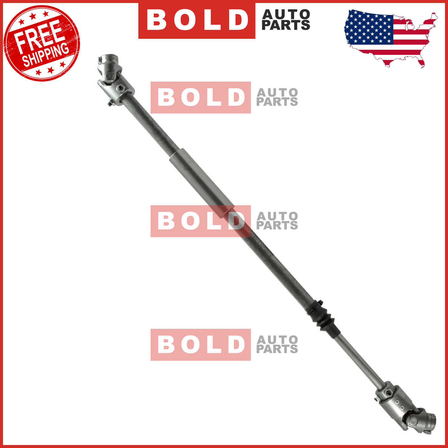 Borgeson 000981 Steering Shaft, Telescopic, Steel, 1992-1996 Ford 4x4 Trucks