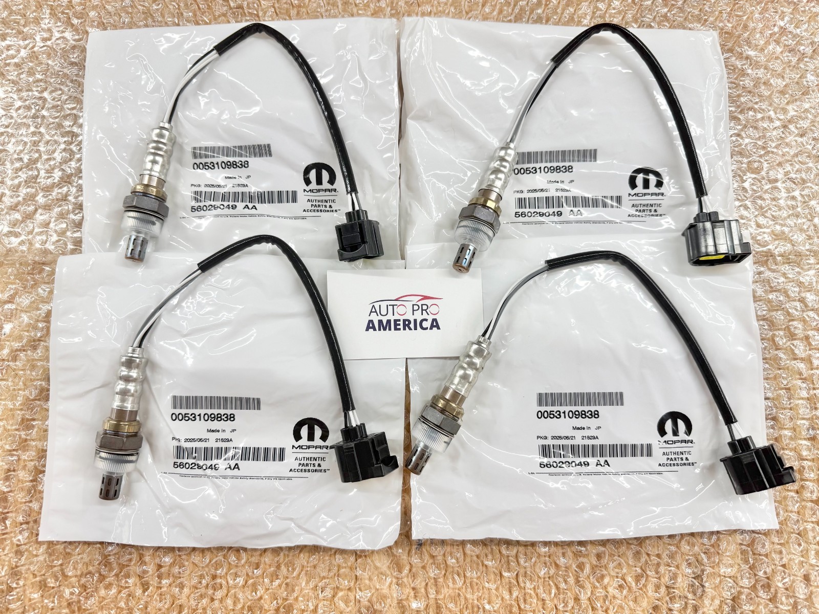2004-2022 Chrysler Jeep Dodge Ram O2 Oxygen Sensors 56029049AA 4pcs OEM MOPAR