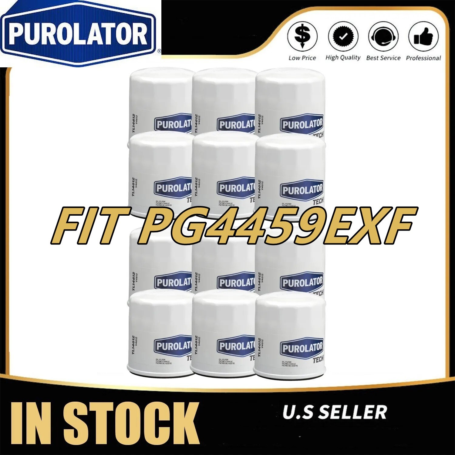 Case of 12 Engine Oil Filter Purolator PG4459EXF For HYUNDAI, KIA