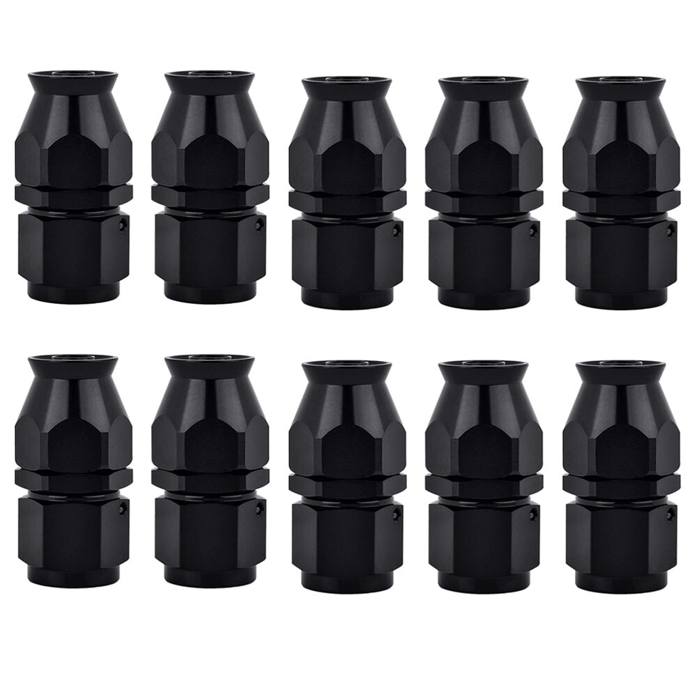 10PCS 4AN 6AN 8AN 10AN 12AN PTFE Fuel Oil Gas Swivel Hose End Fittings Adapter