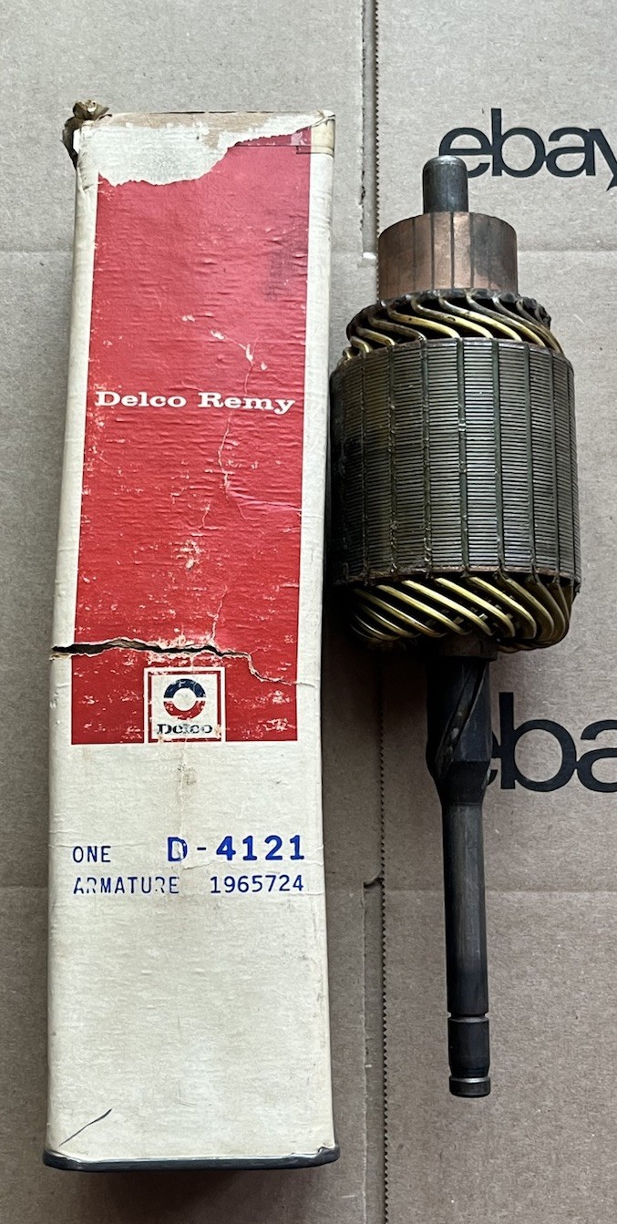 NOS 1960s-1970s gm delco D-4121 starter armature 1965724