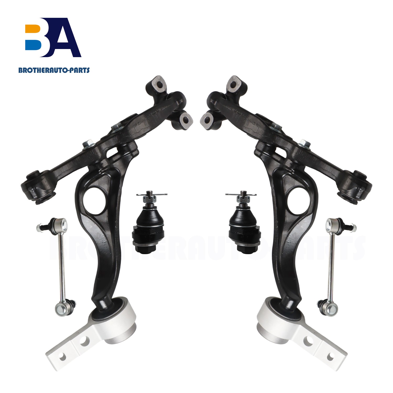 6Pcs Front Lower Control Arm w/Ball Joint Suspension Kit for Mazda 6 2009-2013