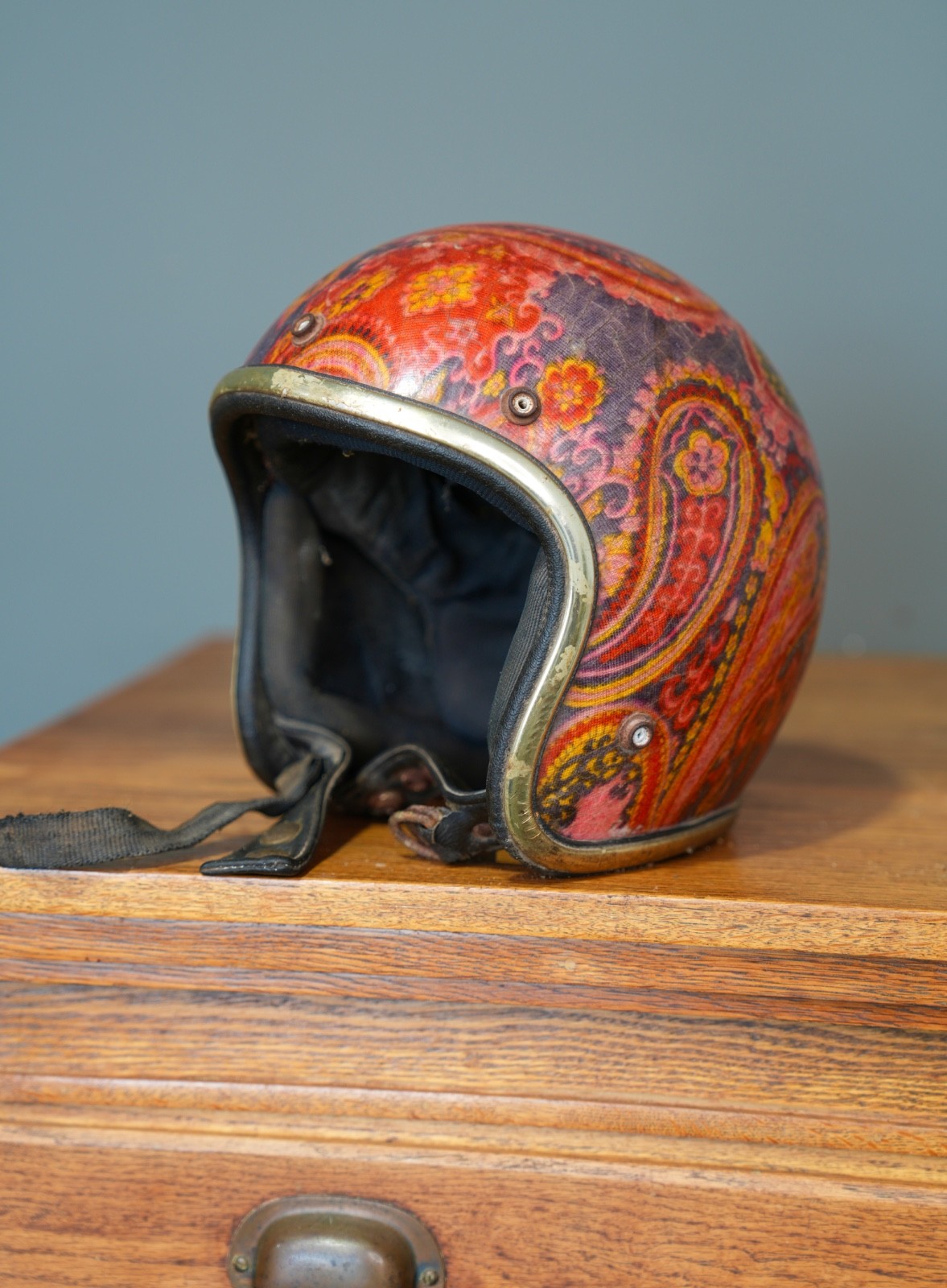 Vintage Arthur Fulmer Helmet Motorcycle ATV Bubble sz M metal flake psychedelic Vintage Arthur Fulmer Helmet Motorcycle ATV Bubble sz M metal flake psychedelic