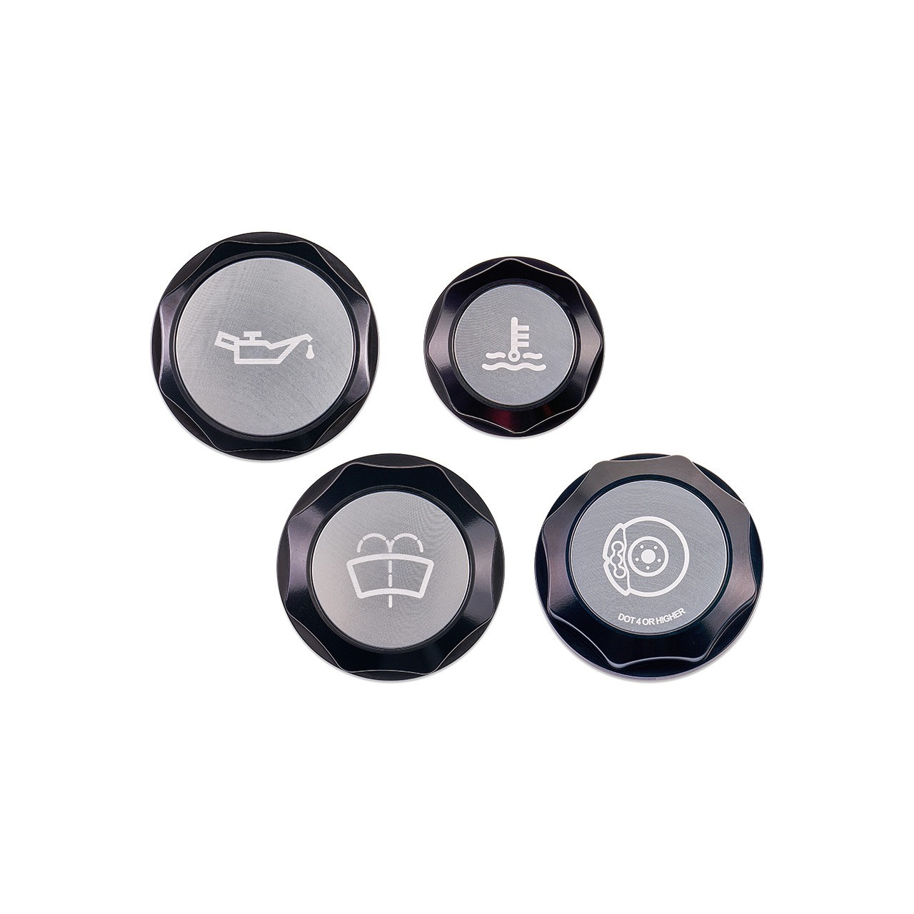 IAG Revolve Engine Bay Dress-Up Cap Kit for Subaru WRX 2015-2021, Silver