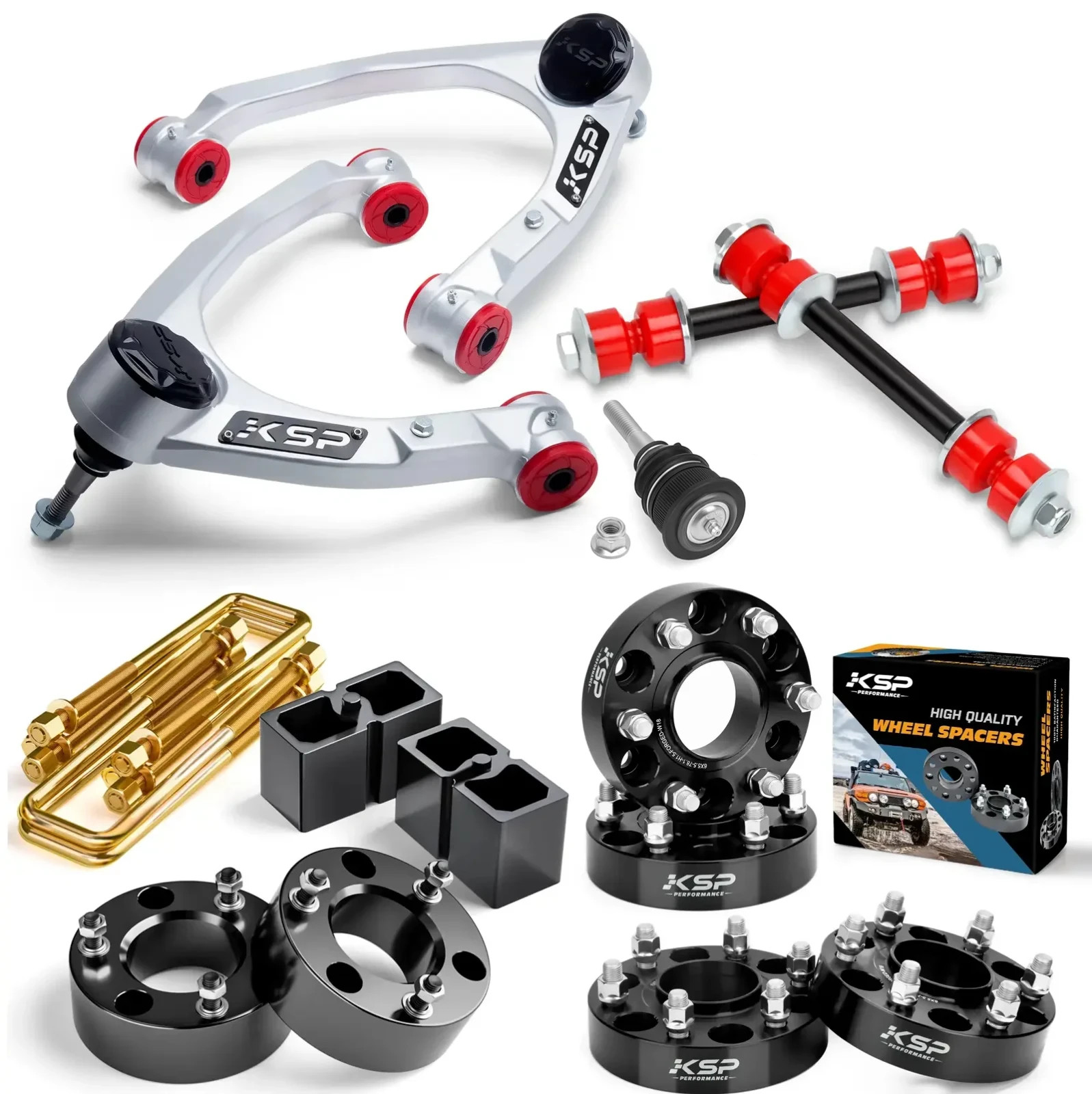 KSP 3\'\'F+2\'\'R Suspension Lift Kits For 2007-2018 Chevy GMC Silverado Sierra 1500
