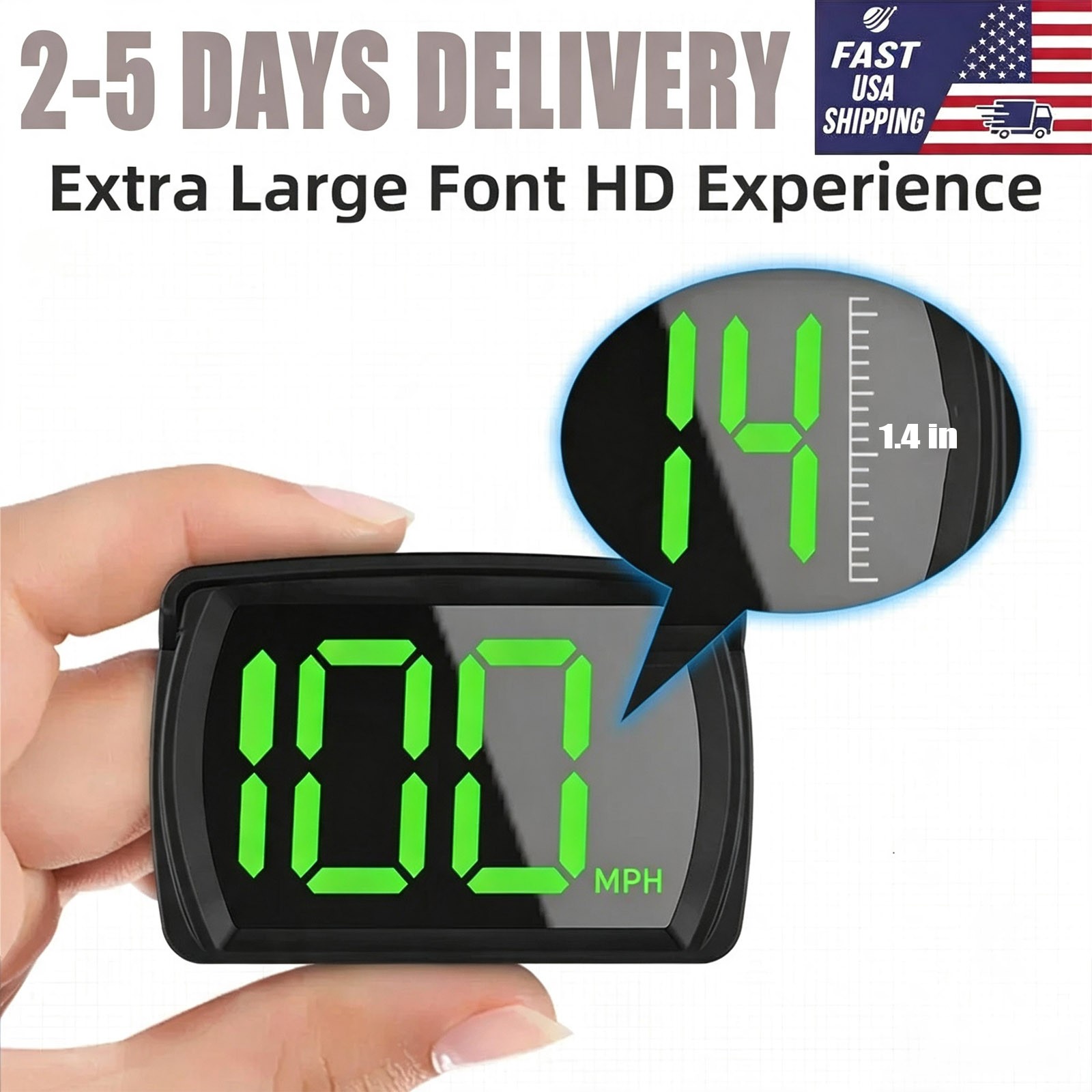 GPS Digital Speedometer Car Truck Motorcycle Head Up Display Odometer HUD MPH