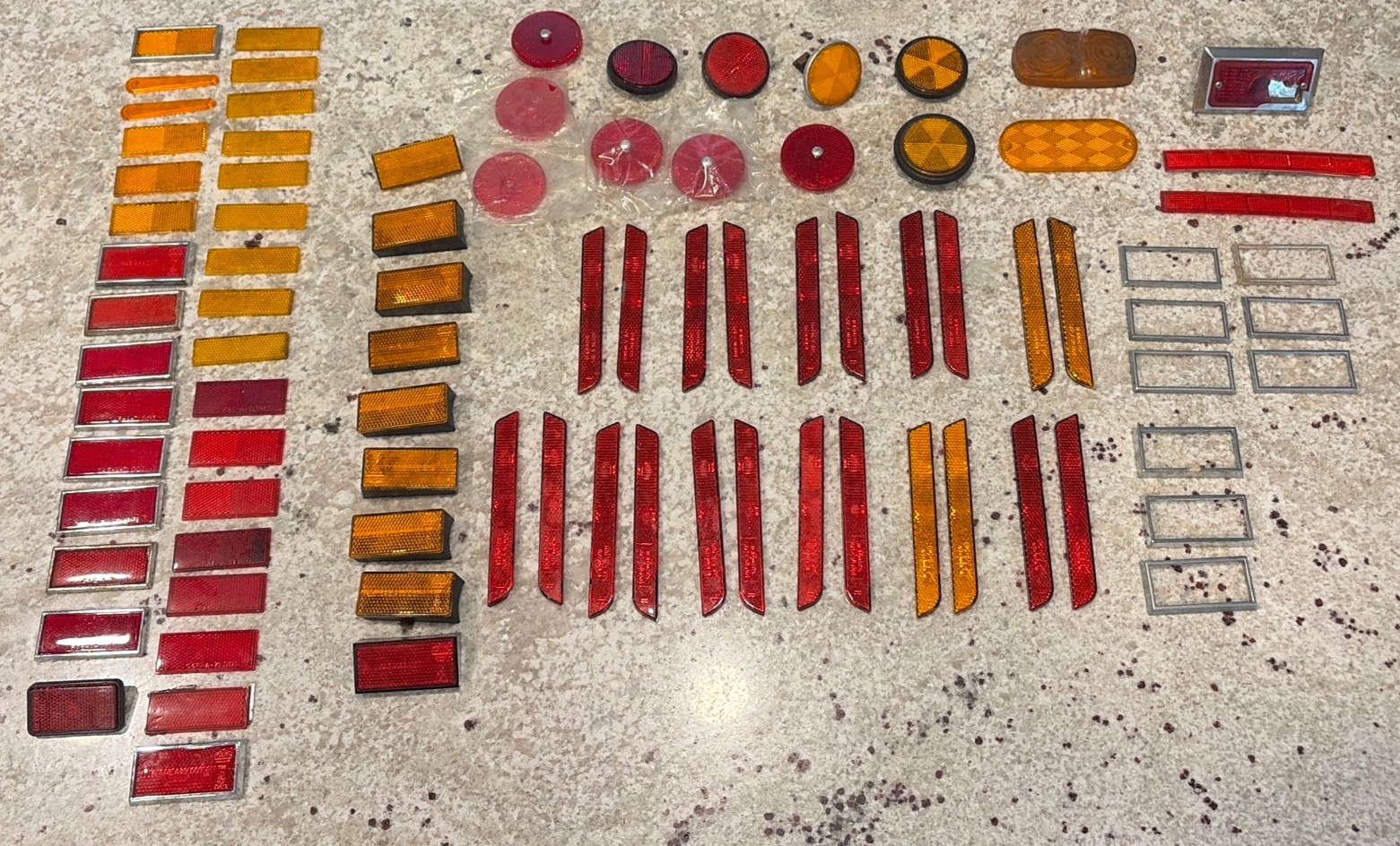 Vintage Harley Davidson Motorcycle Reflector Lot Red Amber Assorted OEM Take-Off