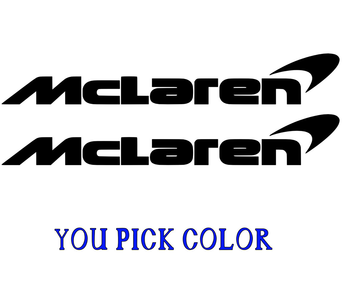 2x Mclaren Logo Vinyl Decal 9” You Pick Color 2x Mclaren Logo Vinyl Decal 9” You Pick Color