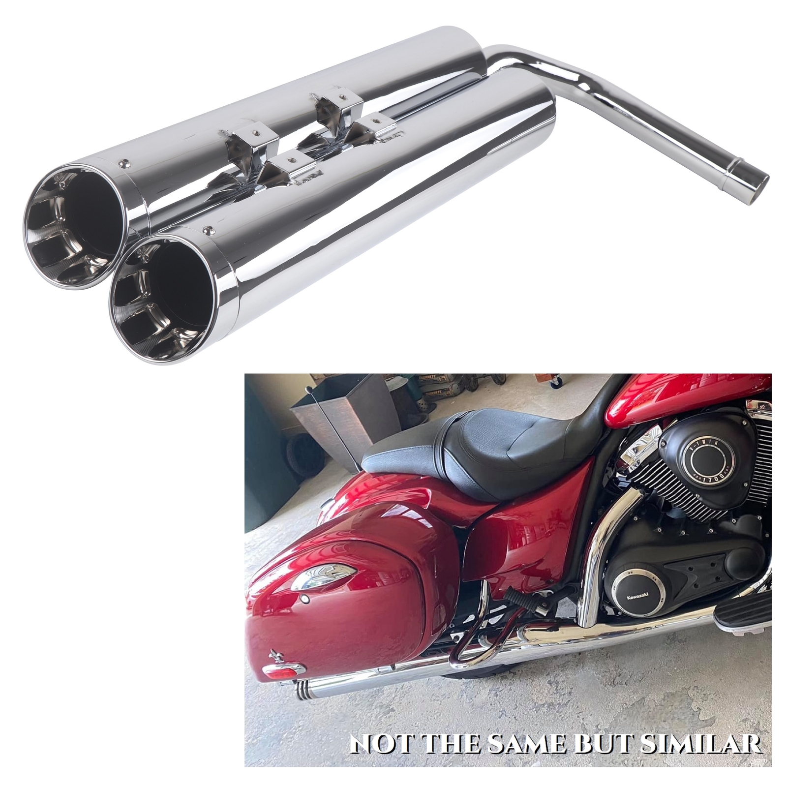 4.0\'\' Pipes for Kawasaki Vulcan 1700 Vaquero, Voyager, Kawasaki Vulcan S Models