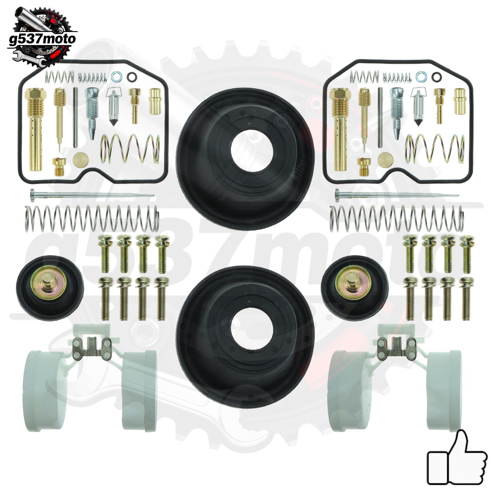 2X Carburetor Repair Diaphragm Float Kit For KAWASAKI 01-12 EX250 Ninja 250R -US