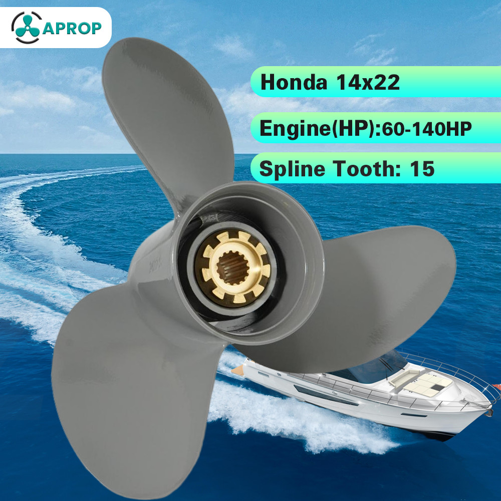 14x22 Aluminum Propeller Fit Honda Outboard Motor 60-140HP 15 Tooth