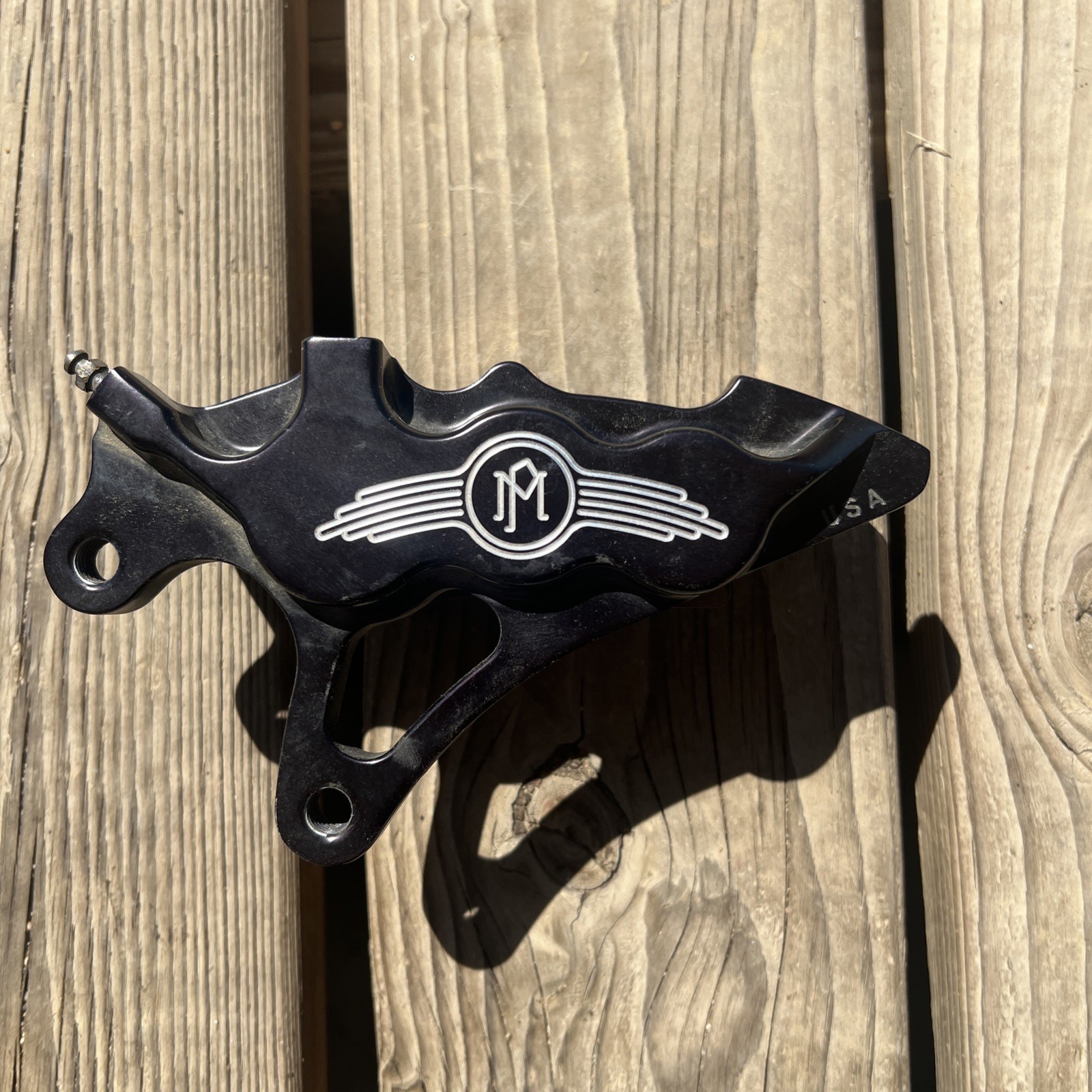 Performance Machine Front Left 6-Piston Black Brake Caliper Harley 11.5