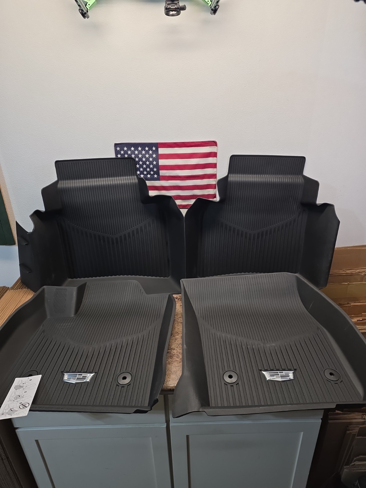 OEM 2019-2024 Cadillac XT4 Front & Rear All Weather Floor Liners 86772007 Black