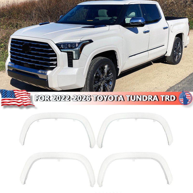 Fits For Toyota Tundra 2022-2026 Ice Cap Fender Flares Wheel Covers Trims 4PCS