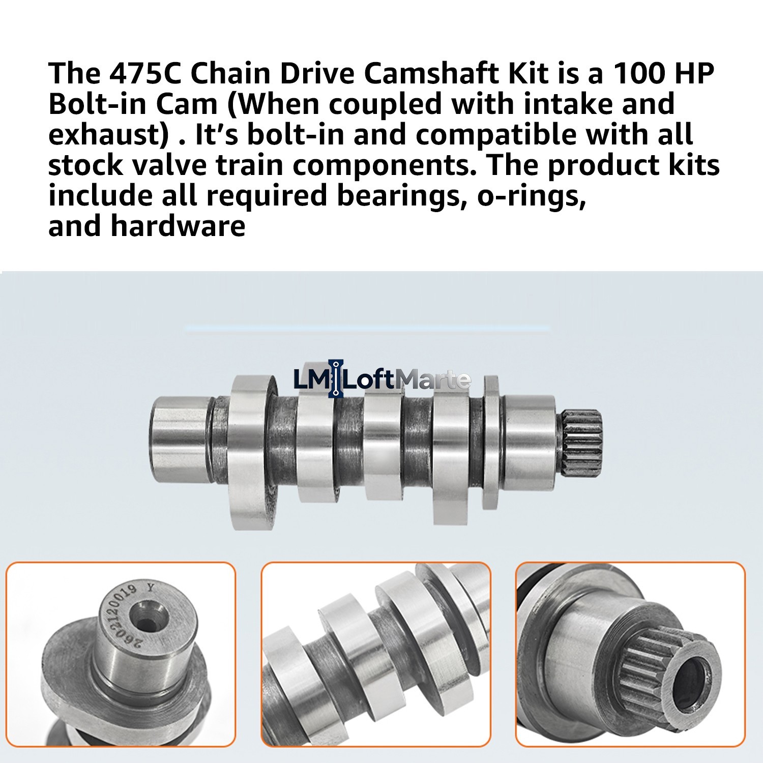 For S&S Cycle 475C Chain Drive Camshaft Kit For Harley Davidson M8 Eng 330-0641
