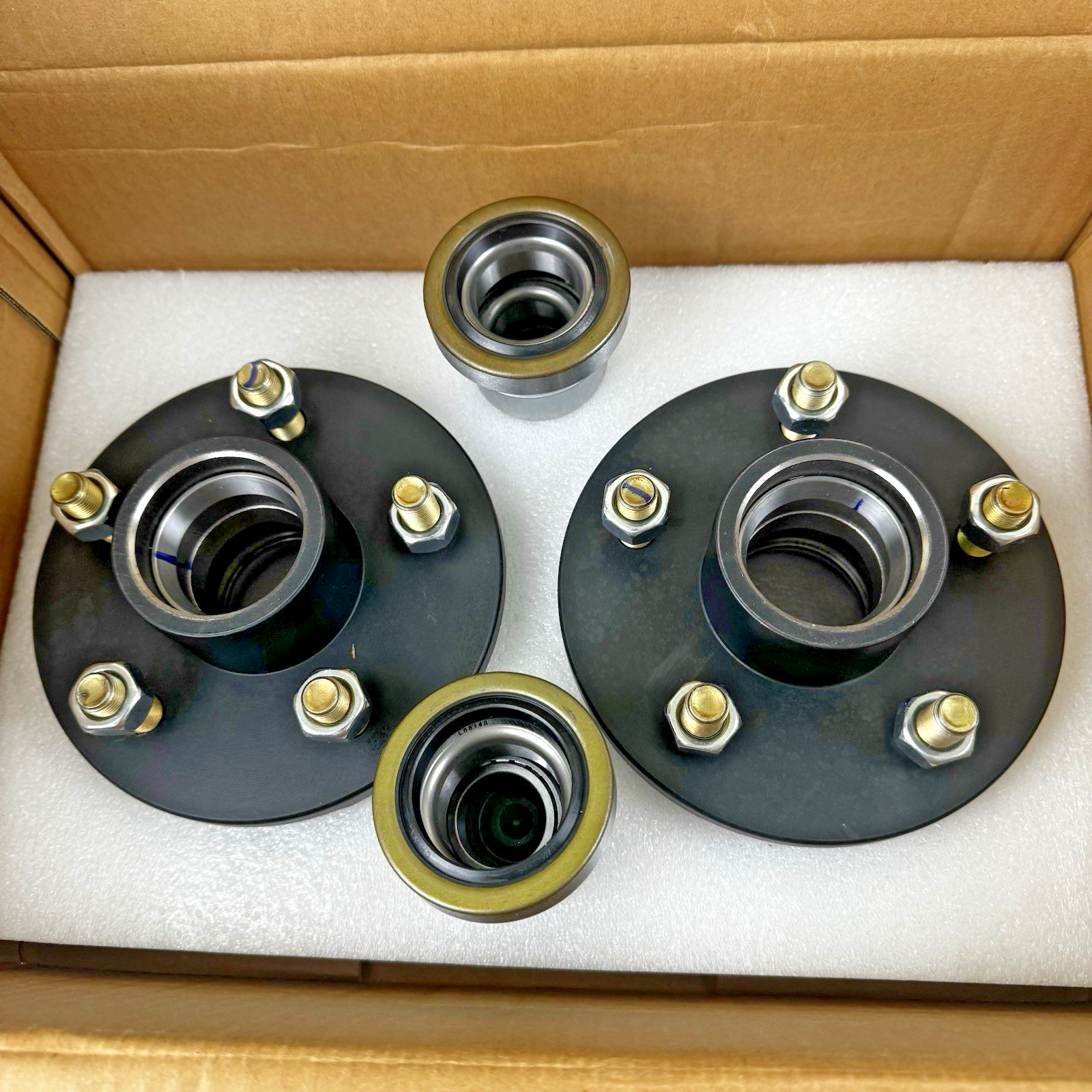 2 Sets Trailer Hub Kits 5 on 4.5'' for 3500 Lbs 1-1/16'' to 1-3/8'' L68149 L4464