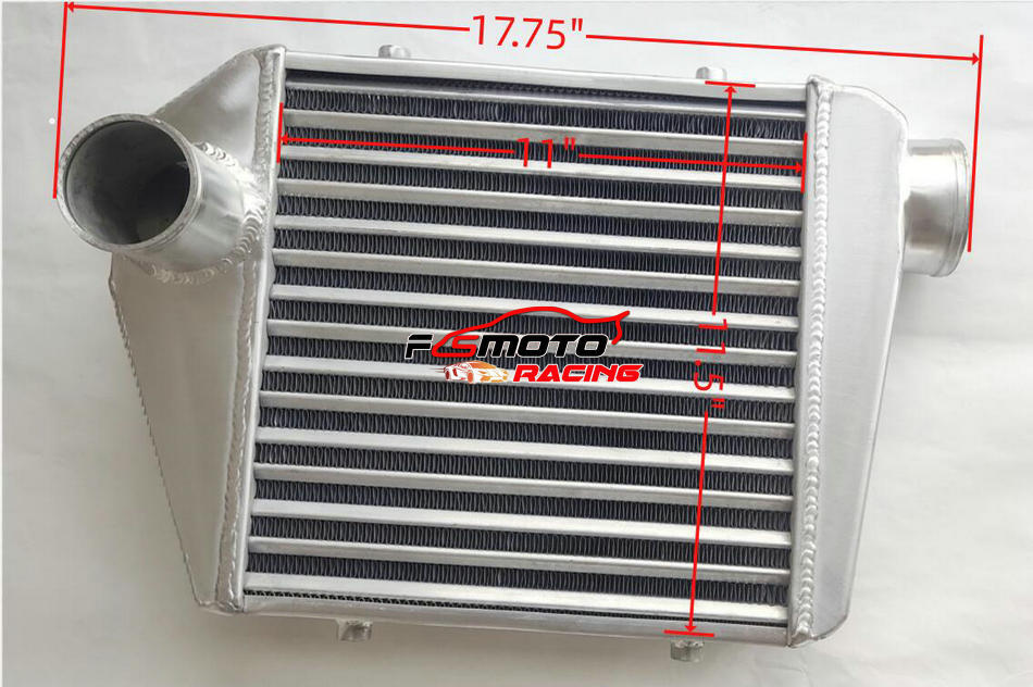 Universal Aluminum Turbo Intercooler Delta Fin Design 17 3/4\ Universal Aluminum Turbo Intercooler Delta Fin Design 17 3/4\