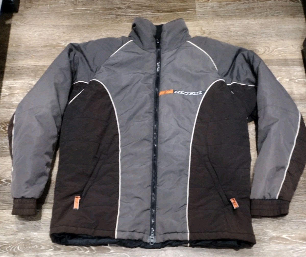 O\'Neal Racing Jacket Mens XL Black Motorcycle Riding Distressed Vintage 