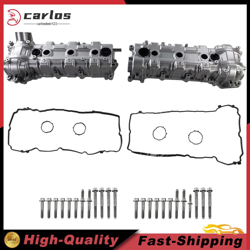 2x Aluminum Valve Cover for 17-22 Jeep Wrangler Ram 1500 Chrysler Pacifica 3.6L