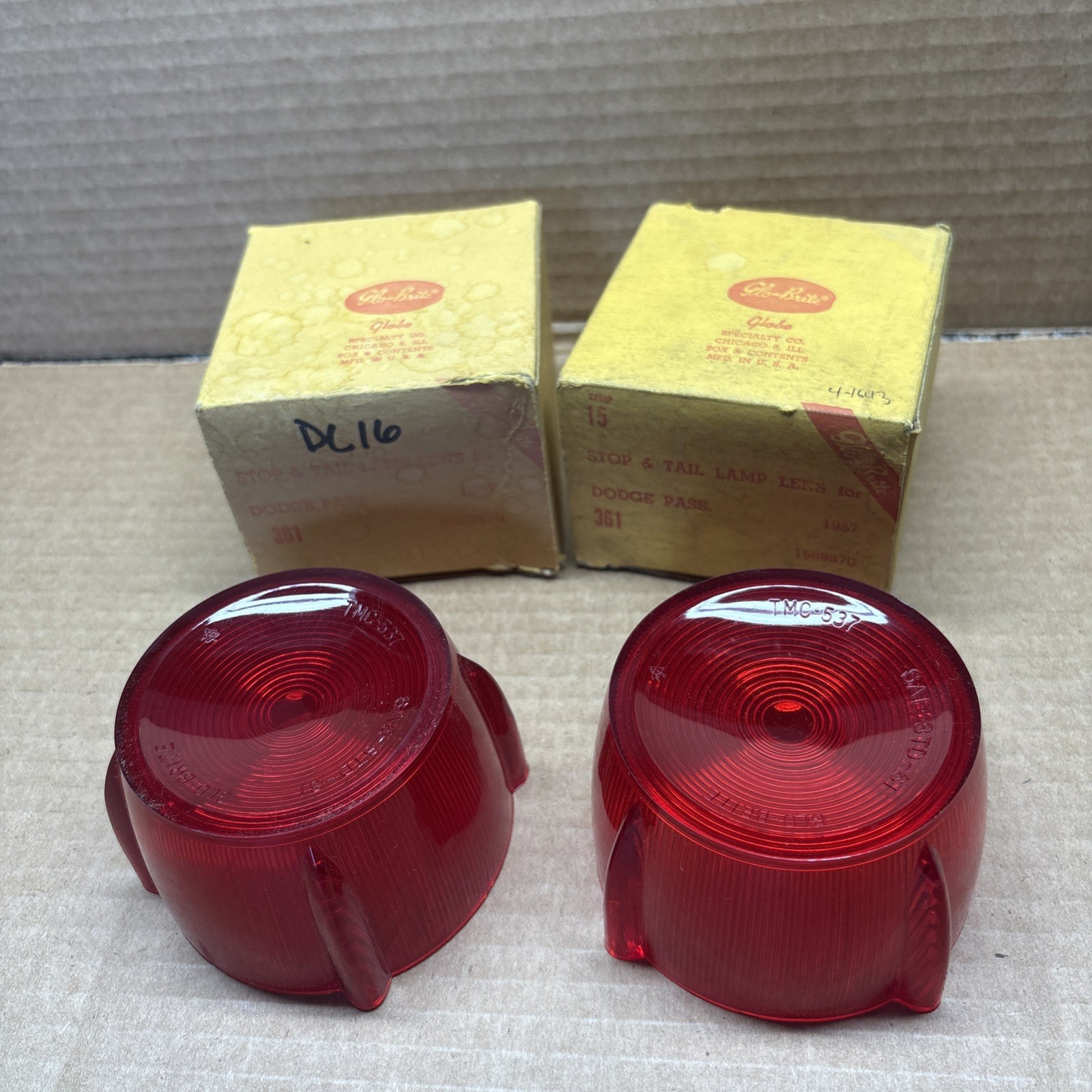 1957 Dodge Passenger Stop and Tail Lens 1689870 Pair