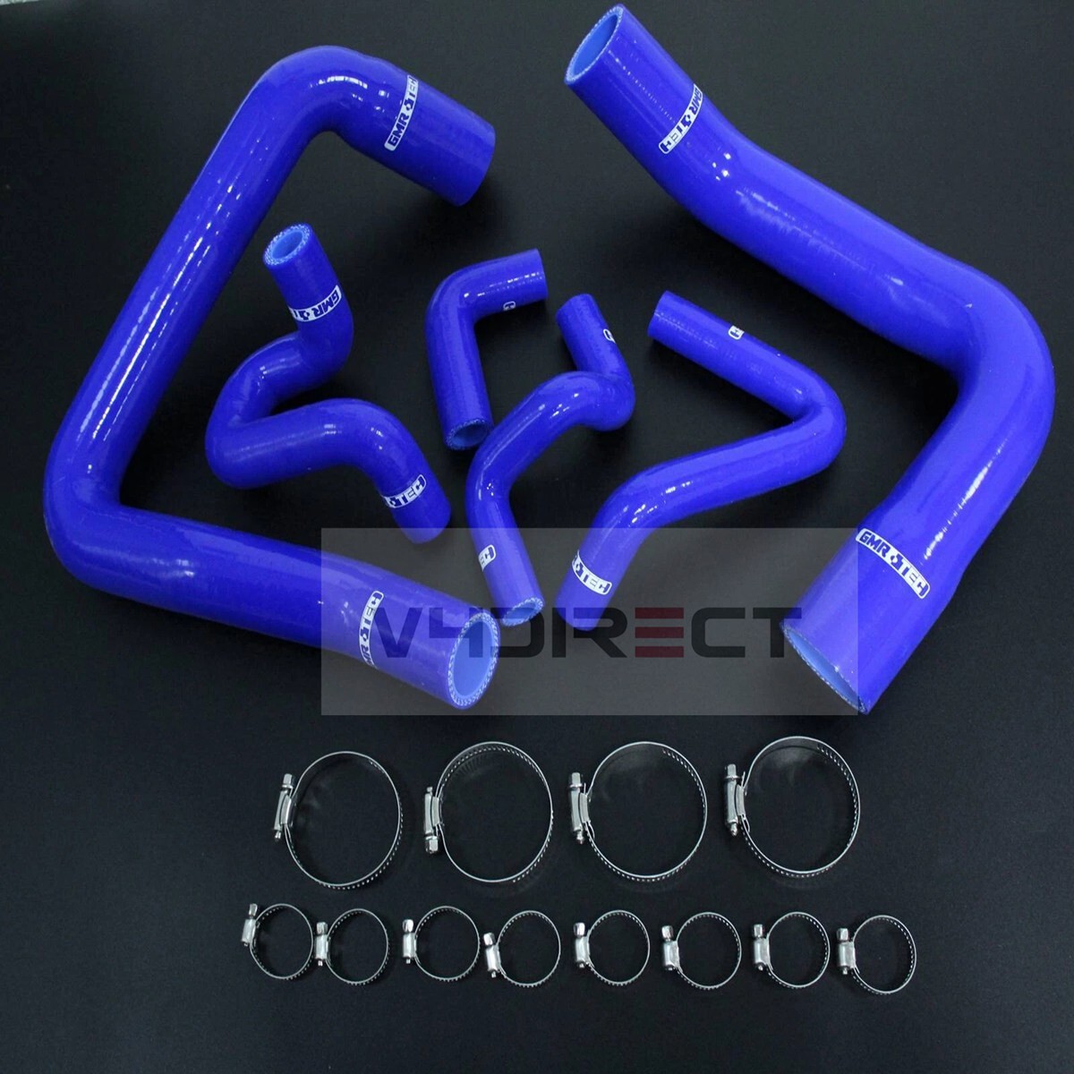 Fit 1979-1993 Ford Mustang GT / LX 5.0L V8 302 Silicone Radiator Hose Kit Blue