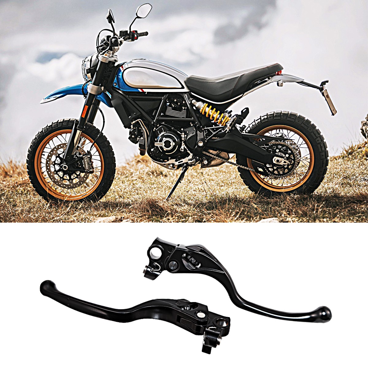 Motorcycle Black Brake Clutch Levers For Ducati Scrambler 800 1100 By Hydraulic