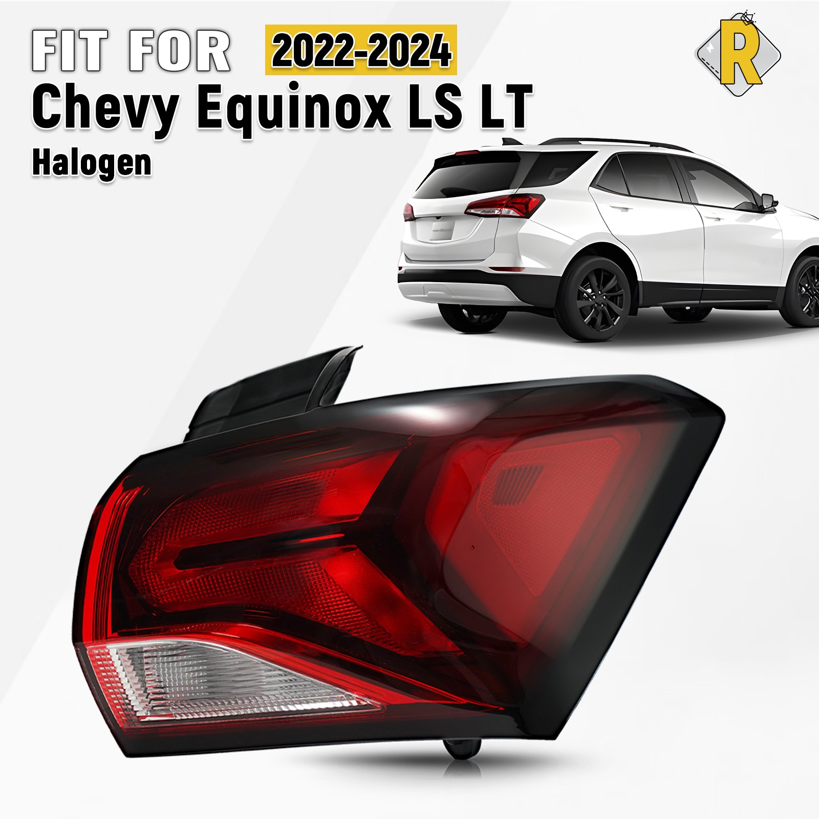 For 2022-2024 Chevrolet Equinox Halogen Outer Taillight Right Passenger Side For 2022-2024 Chevrolet Equinox Halogen Outer Taillight Right Passenger Side