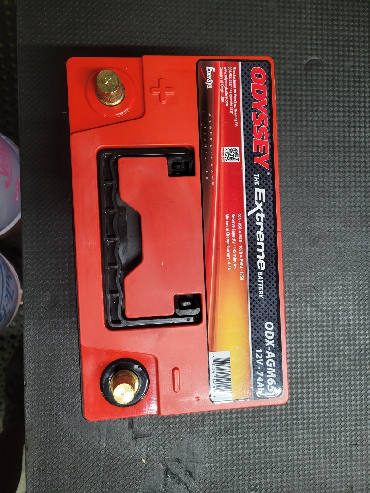 Odyssey ODX-AGM65 65-PC1750 Extreme Series Battery 12V 930 Cold Cranking Amps