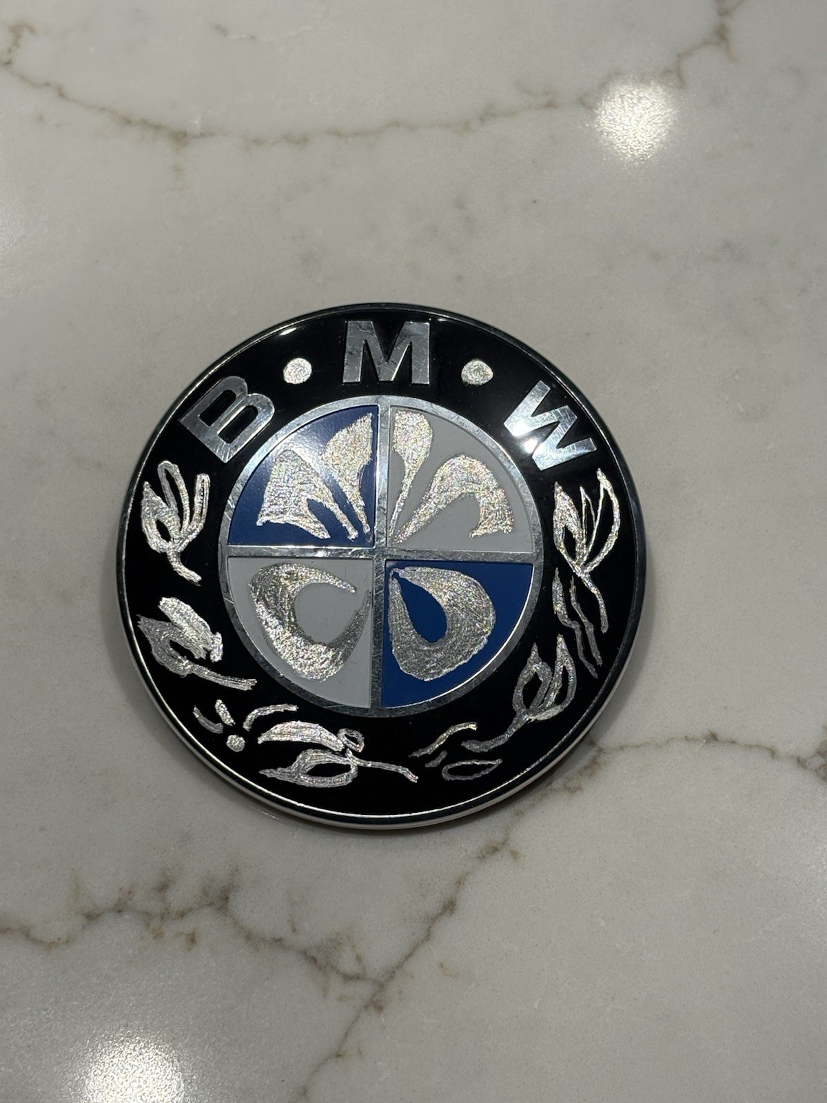 Custom Engraved Bmw emblem 82mm handmade logo