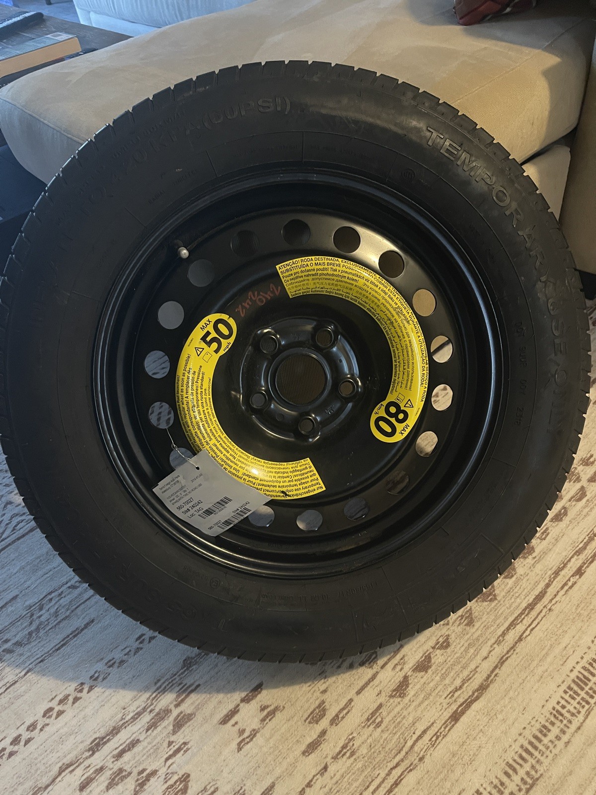 Used Spare Tire Wheel fits: 2019 Volkswagen Atlas 17x4 spare Spare Tire Grade A