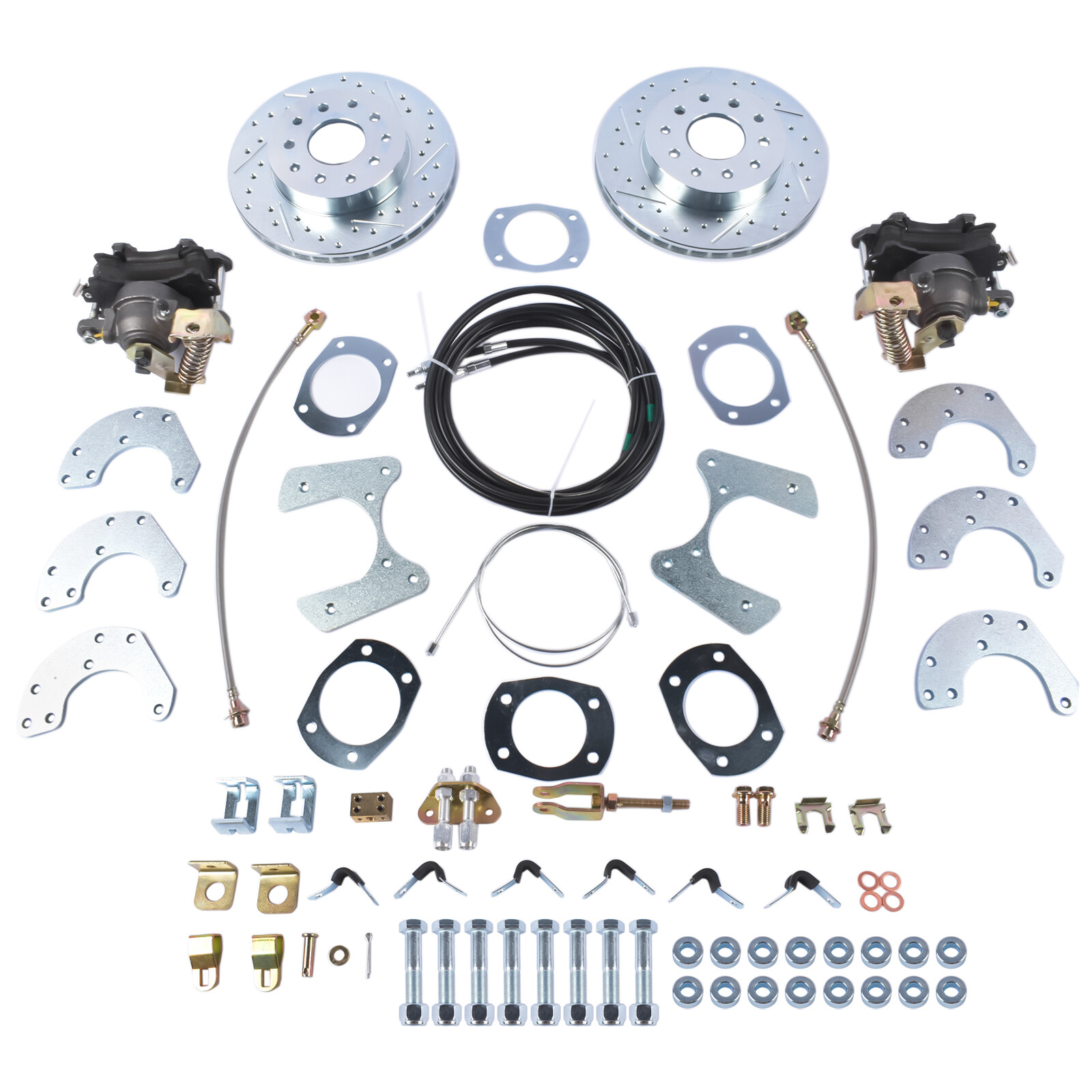 Complete Rear-End Bolt-On Disc Brake Kit for Ford 8 Inch or 9 Inch Small Bearing