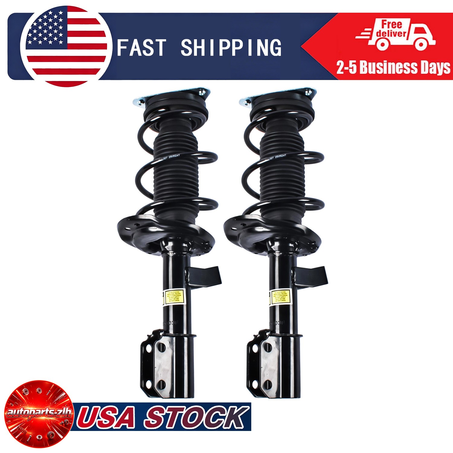 2X Front Shock Struts Assys w/o ADS Fit Smart Fortwo W453 A4533230300 2014-2019