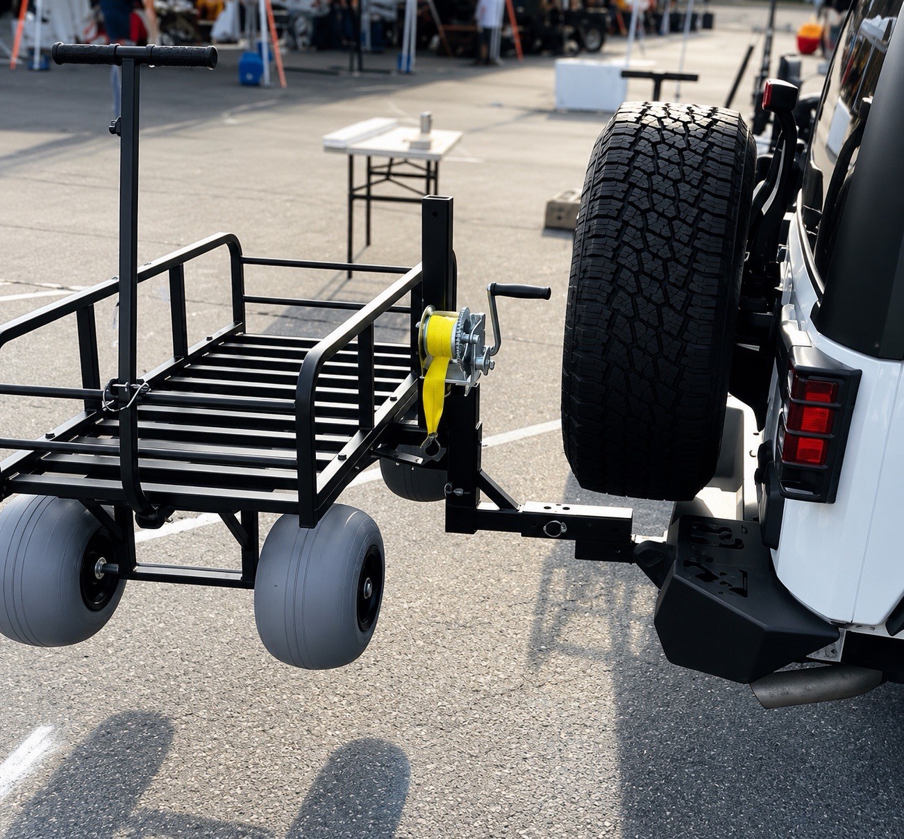 NEW Great Day Hitch-N-Go Cart 350 lb Cargo Carrier Beach Tires