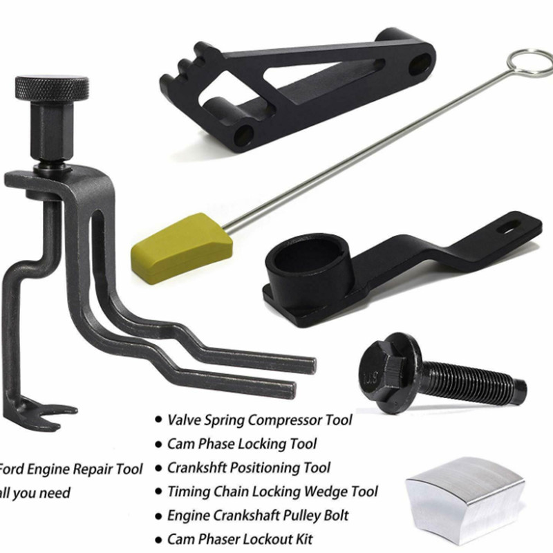 Cam Phaser Lock Out Kit Camshaft Bolt & Timing Chain Tool Fit For Ford 4.6L 5.4L