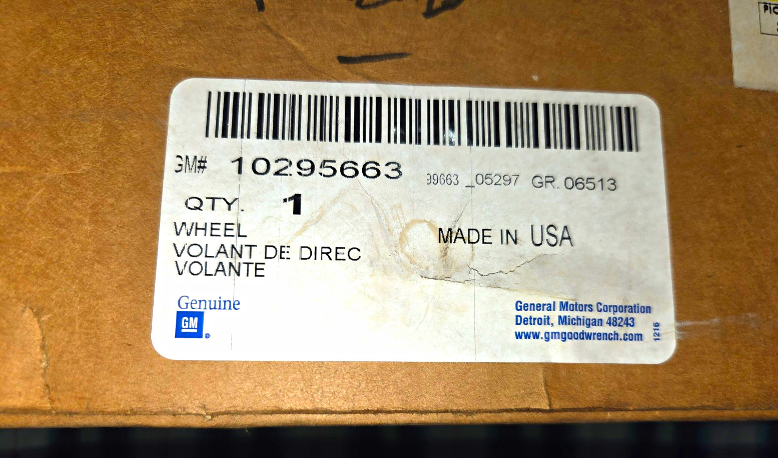 GM 10295663 Steering Wheel Assembly Dark Blue Nos Impala
