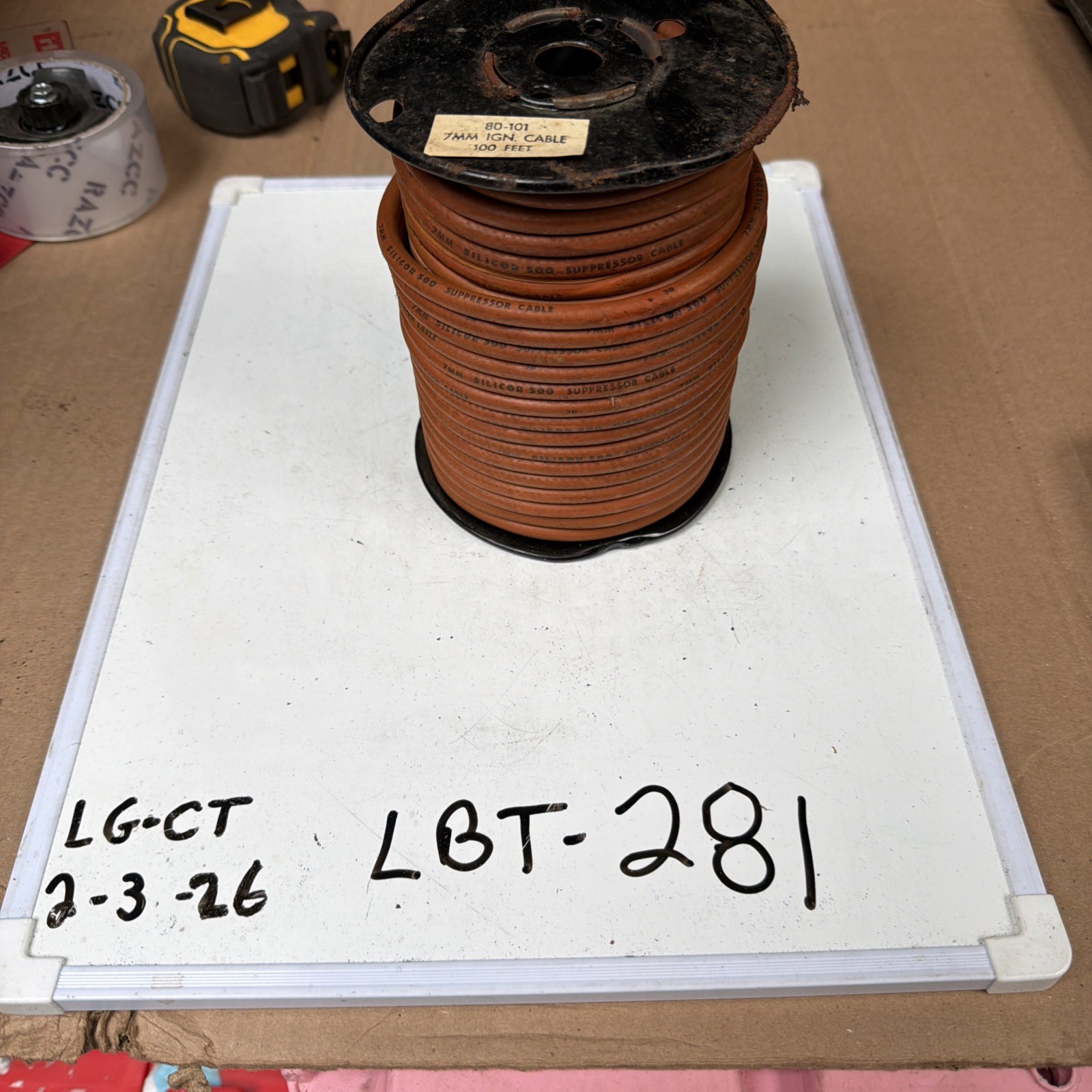 Niehoff Standard Suppressor Orange Cable 80-100 (100 Feet Vintage New Old Stock Niehoff Standard Suppressor Orange Cable 80-100 (100 Feet Vintage New Old Stock