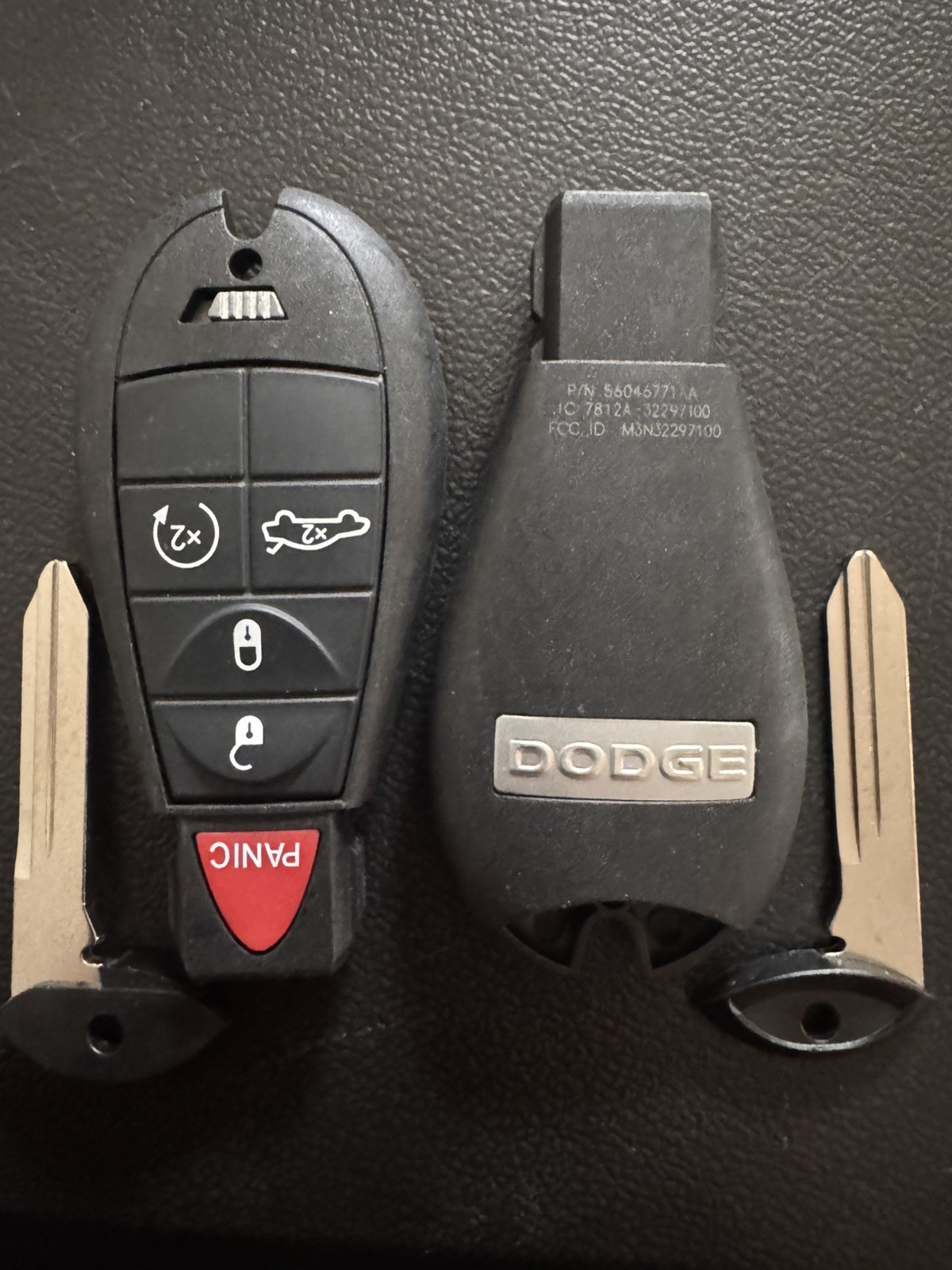 2 NEW OEM 12-16 DODGE DART Fob keyless entry key fob w/ remote start 56046773AA
