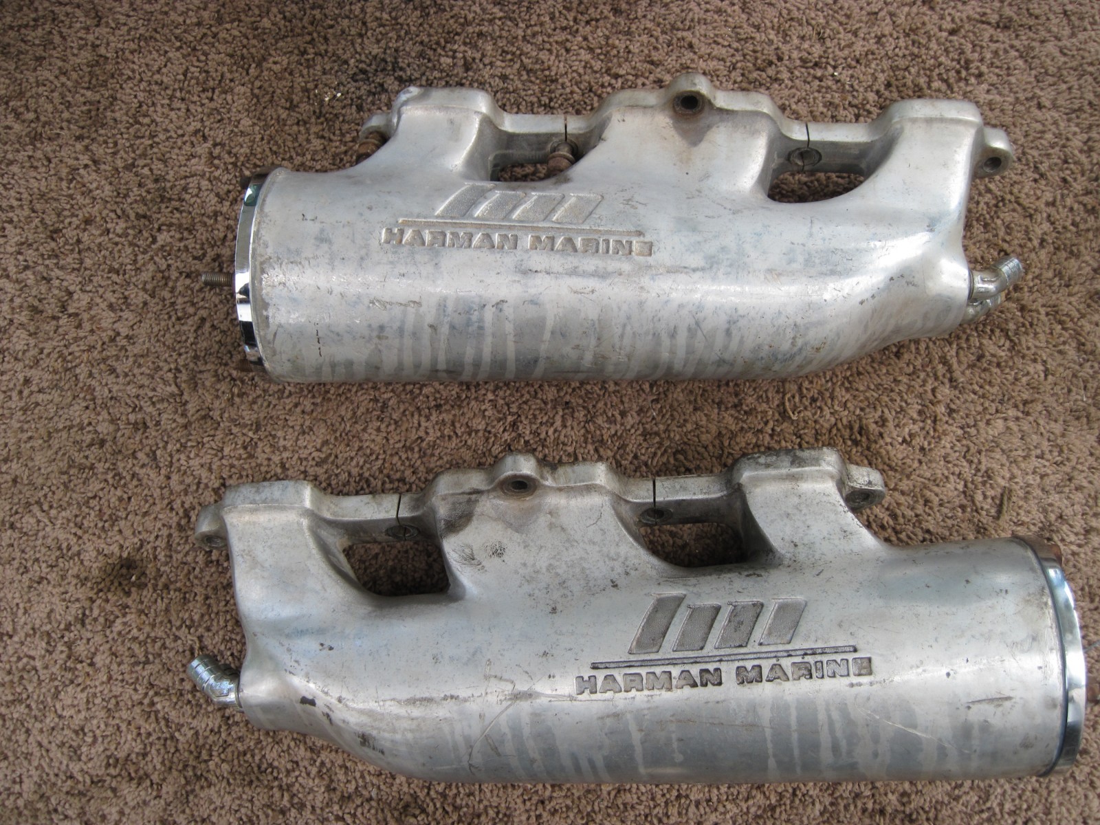 Harman Marine Exhaust Manifolds LH RH 400 455 Oldsmobile V-8 Jet Boat Harman Marine Exhaust Manifolds LH RH 400 455 Oldsmobile V-8 Jet Boat