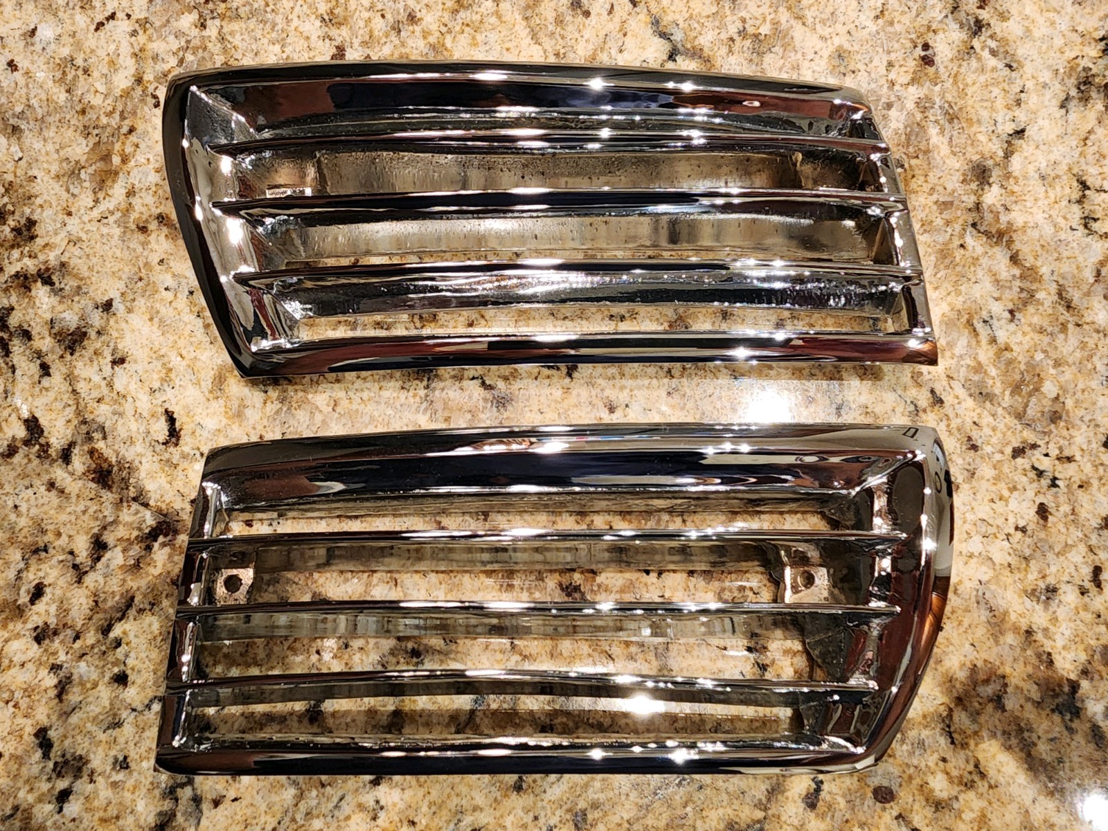 Original 65-67 Porsche 911 912 SWB Pair Side Horn Grilles Refurbished new chrome Original 65-67 Porsche 911 912 SWB Pair Side Horn Grilles Refurbished new chrome