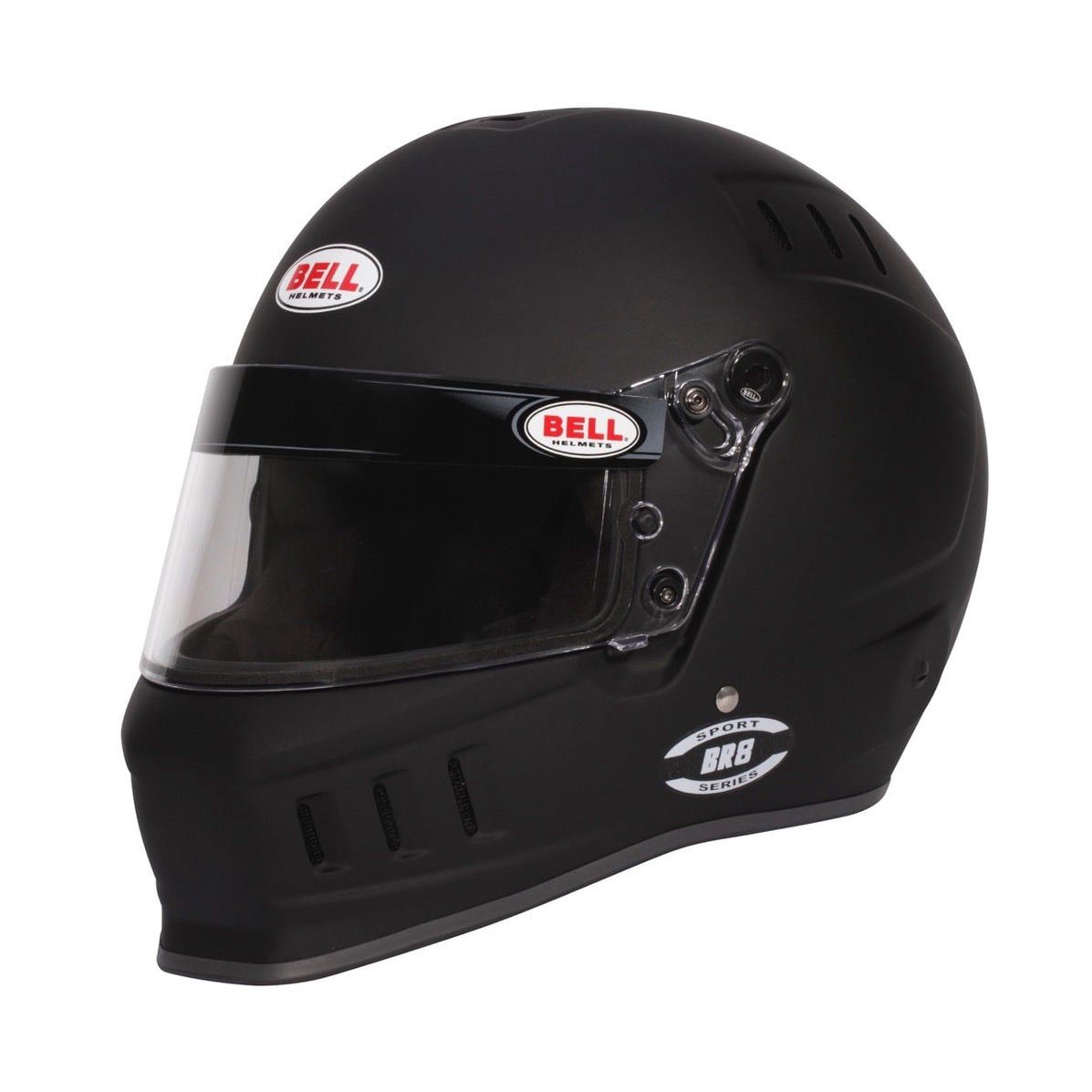 Bell BR8 Racing Helmet with Clear Visor - Matte Black