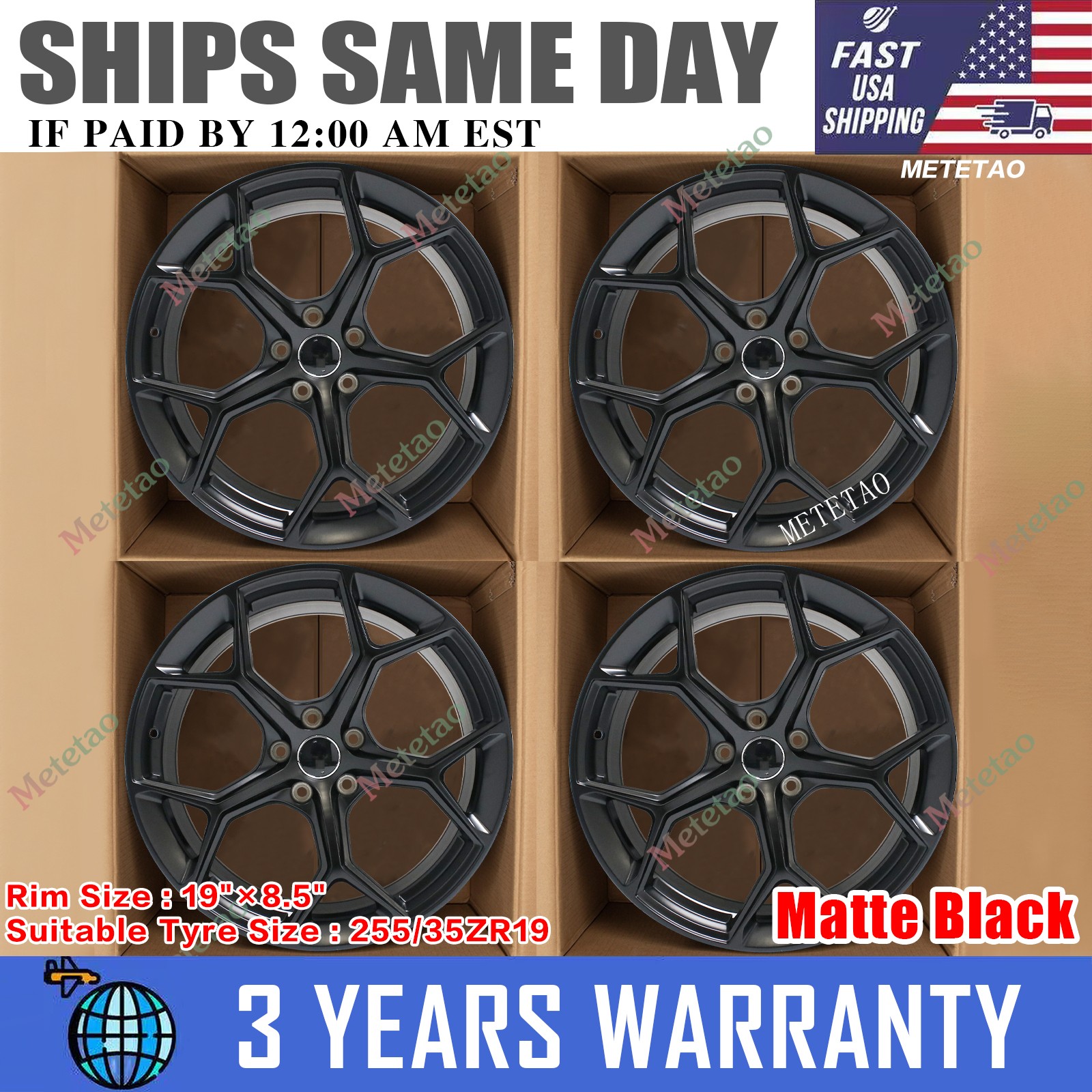 4PCS 19inch 19×8.5