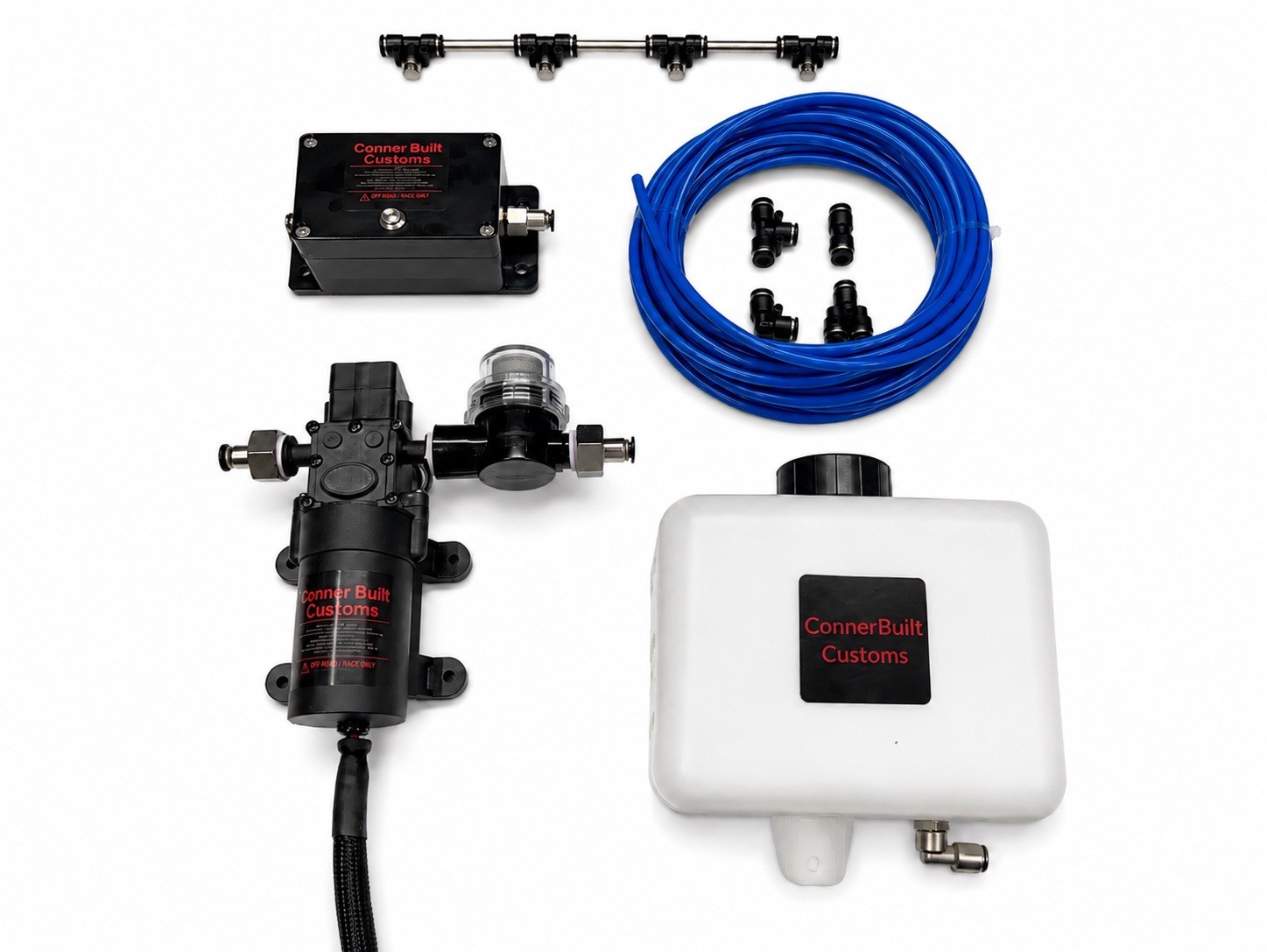 Boost-Activated Intercooler & Radiator Water Spray Cooling Kit - BLUE