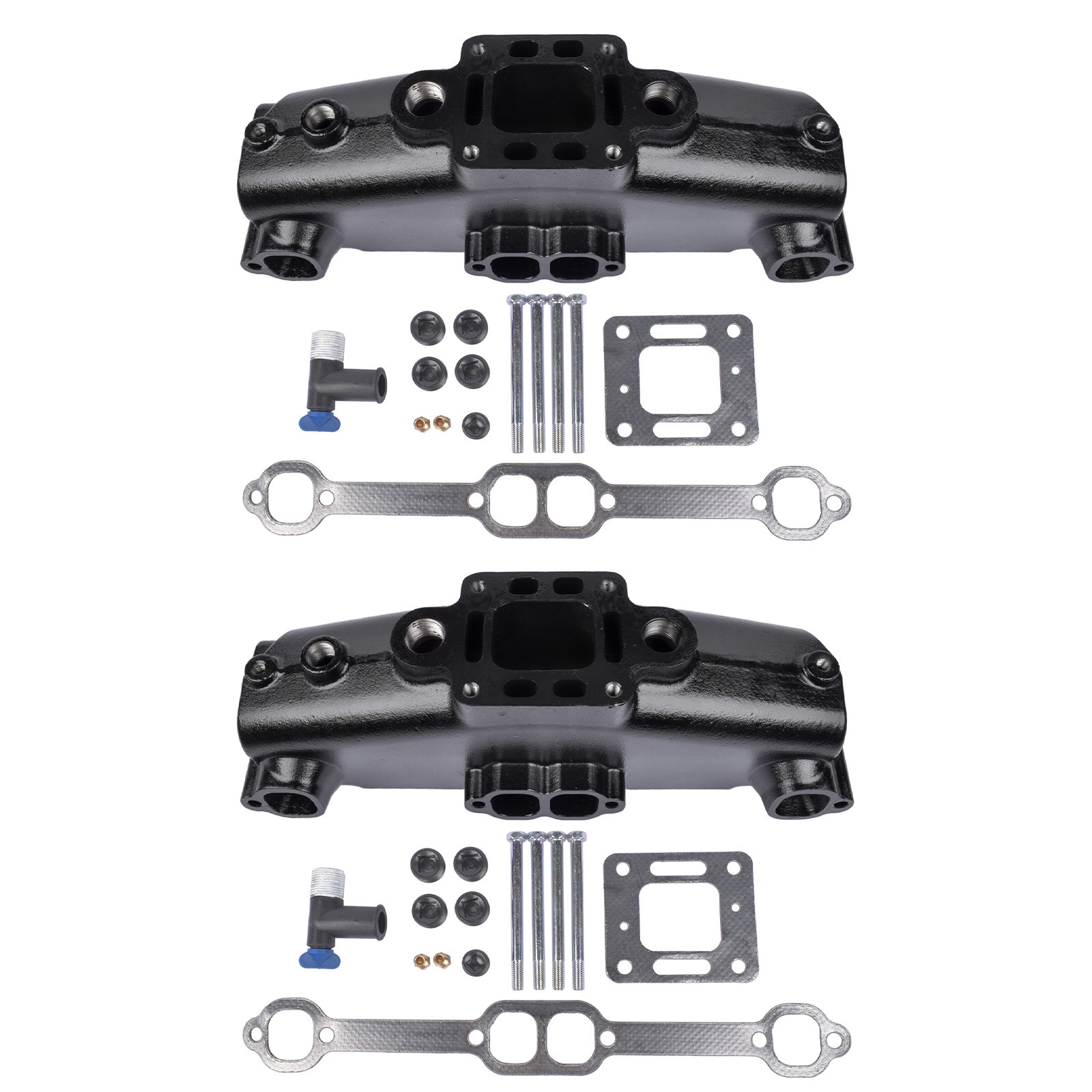 2x Marine Exhaust Manifold 18-1953-2 for MCM/MIE GM V8 305 350 377 CID 1983-2002