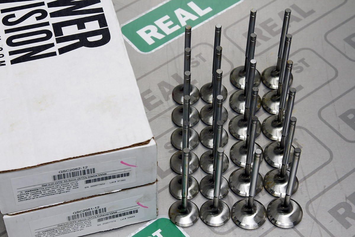 GSC Chrome Polished STD Intake & Exhaust Valves Set For 2JZ 2JZ-GTE Supra
