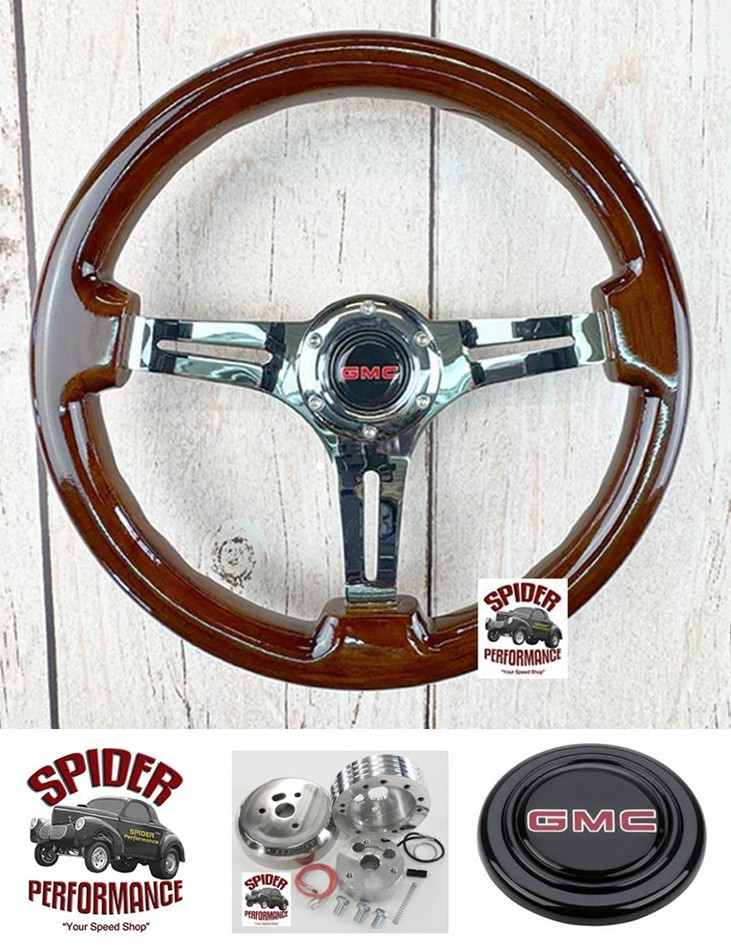 1989-1994 GMC C/K pickup wood steering wheel 14