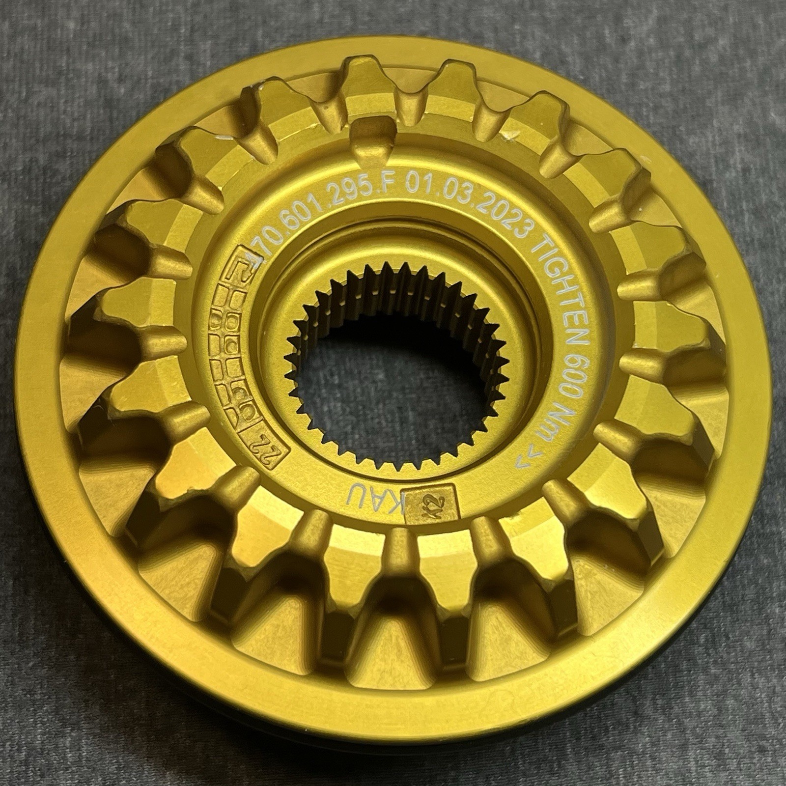 Used Lamborghini Huracan & Aventador Center Locking Nut Gold OEM 470.601.295F