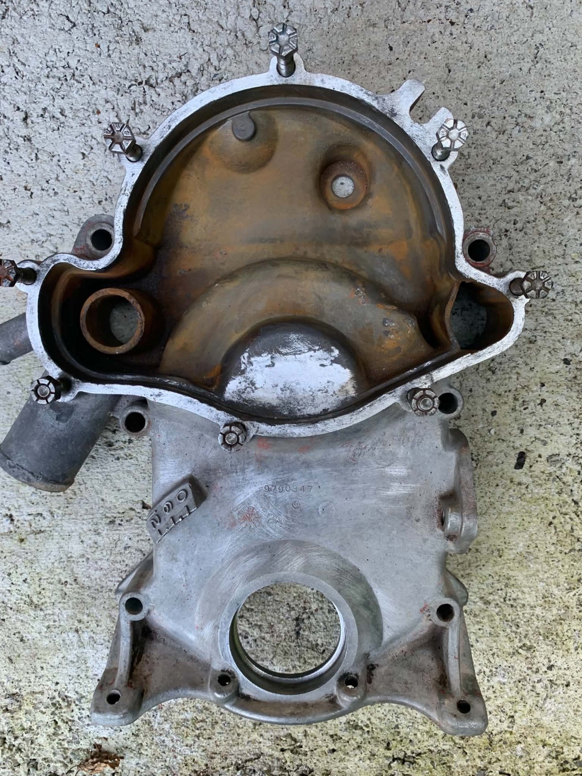 1969 Pontiac Firebird Ram Air 3 timing chain cover 1969 Pontiac Firebird Ram Air 3 timing chain cover