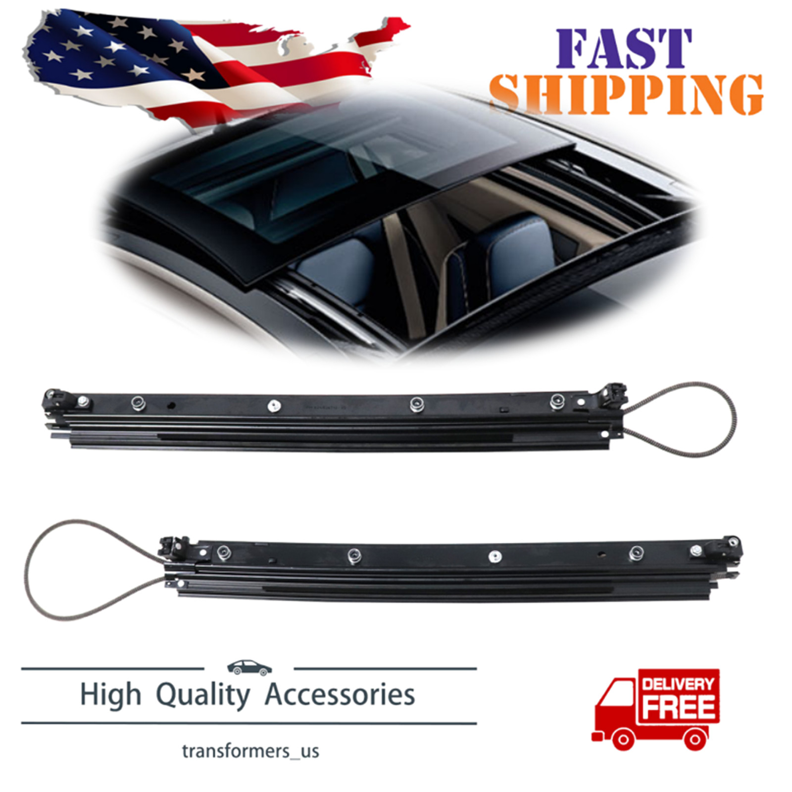 Fits Mercedes W205 2015-2021 A2057801200 Panoramic Sunroof Replacement Tracks