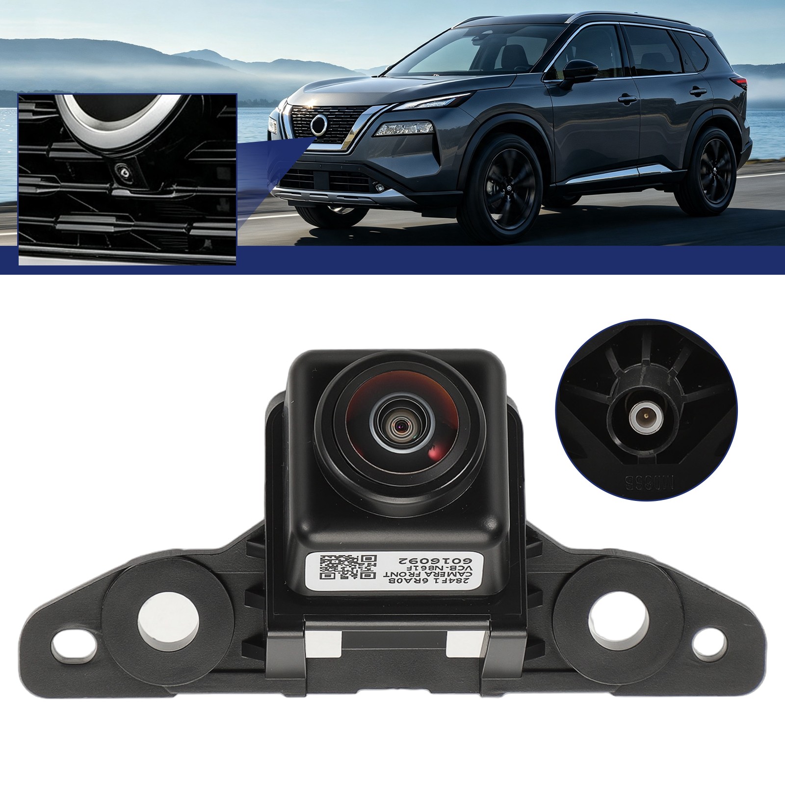 For Nissan Rogue 2021-2023 #284F1-6RA1B Front View Grille Mounted Parking Camera